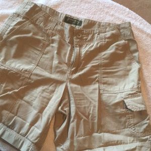 Eddie Bauer Khaki Ripstop Cargo Shorts